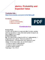 Combinatorics, Probability and Expected Value