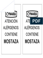 Cartel de Alergenos