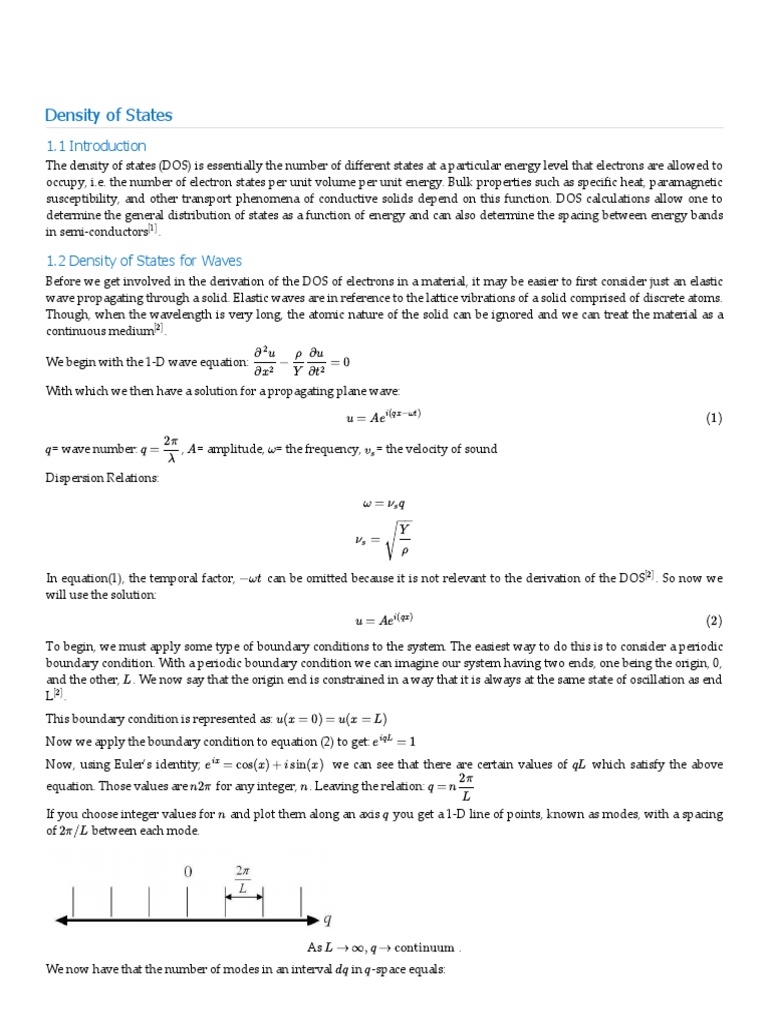 Density of States | PDF | Waves | Electron