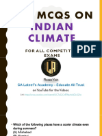 Top Mcqs On: Indian Climate