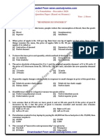 "Business Economics": CA Foundation - December 2020 Question Paper (Based On Memory)