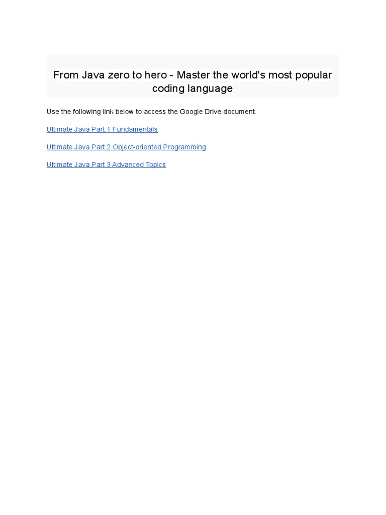 Mosh Hamedani - The Ultimate Java Mastery Series | PDF