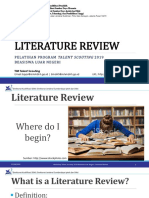 Literature Review: Pelatihan Program 2019 Beasiswa Luar Negeri