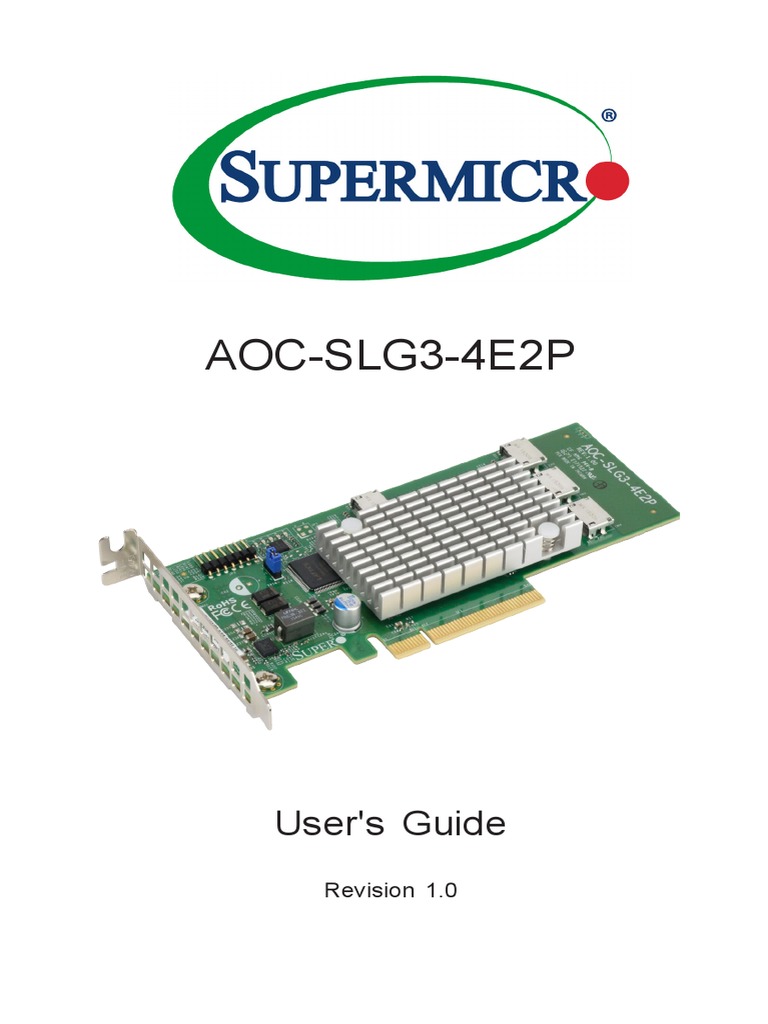 AOC-SLG3-4E2P: User's Guide | PDF | Electrostatic Discharge | Computing