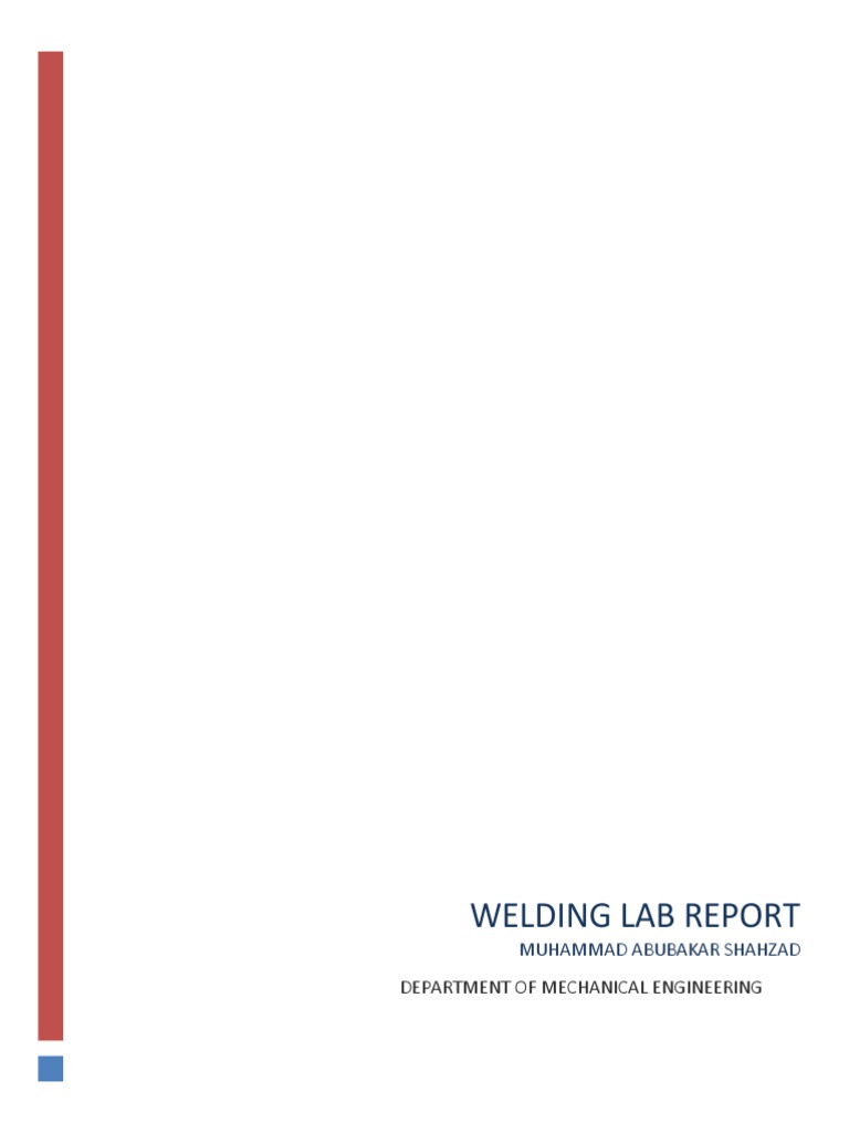 Welding Lab Report PDF Construction Welding