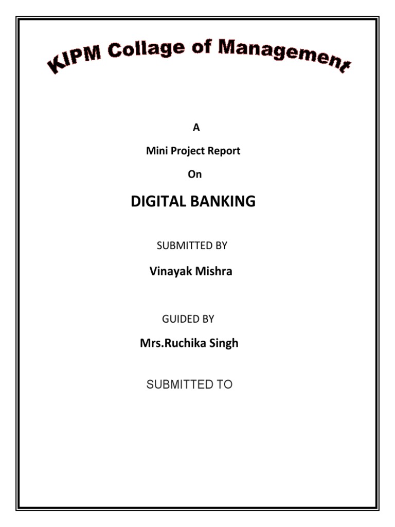 Digital Banking Pdf Computing Service Industries