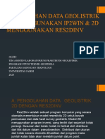 Pengolahan Data Geolistrik 1D Menggunakan Ip2win & 2D