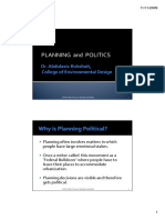 Planning and Politics: 1 KFUPM, CED, CP 101, Dr. Abdulaziz A. Bubshait