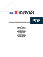 Financial Statement Analysis of Maruti Suzuki
