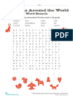 Christmas Around The World Word Search