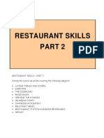 Restaurant Skills Part 2 Guide