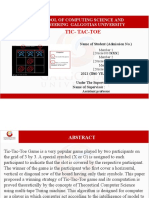 Tic-Tac-Toe: School of Computing Science and Engineering Galgotias University