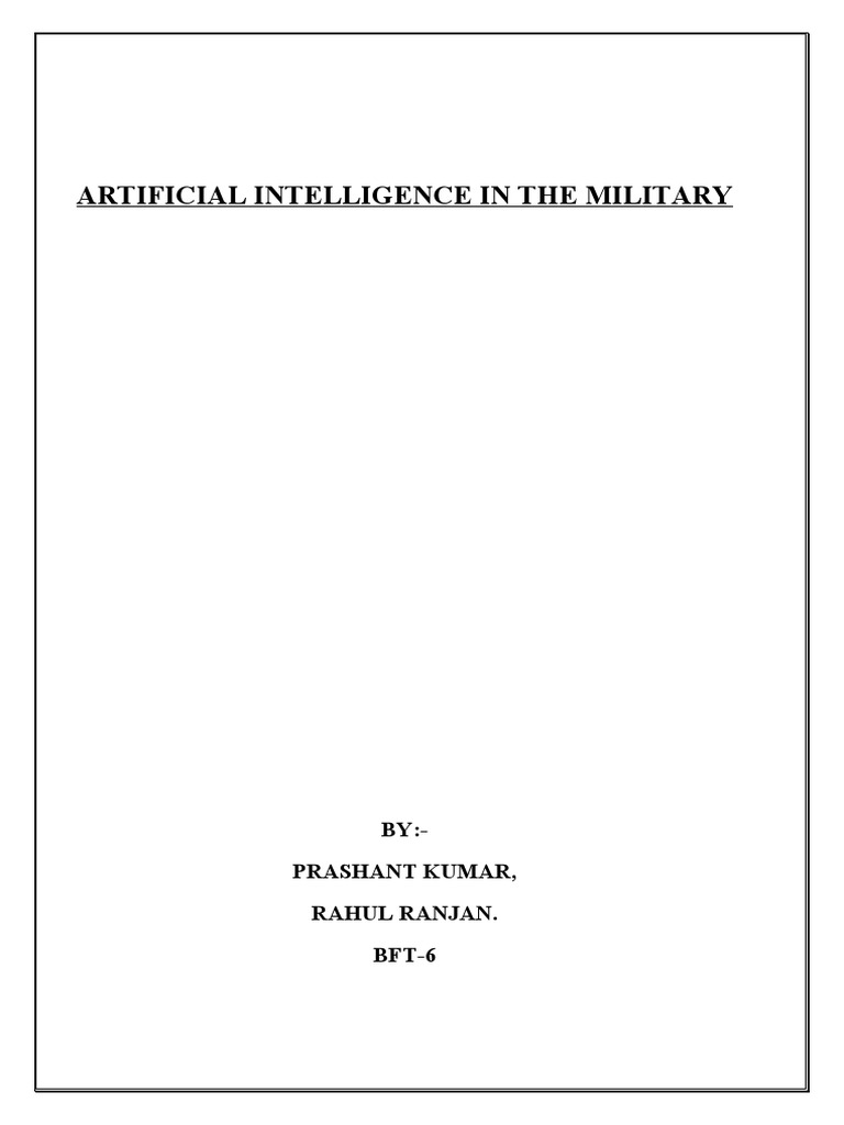 Artificial Intelligence in The Military | PDF | Artificial Neural ...