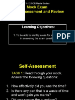 Mock Exam Peer Assessment and Review: Learning Objectives