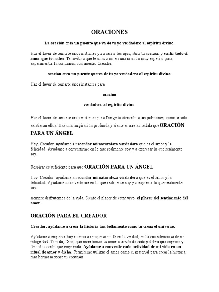 ORACIONES | Download Free PDF | Oración | Amor