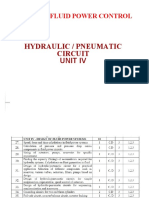 Hydraulic / Pneumatic Circuit Unit Iv: Me 1022 Fluid Power Control