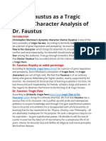 Doctor Faustus As A Tragic Hero or Character Analysis of DR