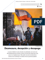 Desmesura, Decepción y Desapego - Por Kathya Araujo - Revista Santiago