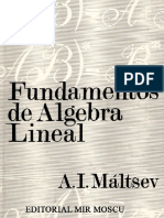 419127900 a I Maltsev Fundamentos de Algebra Lineal Editorial Mir 1978 PDF (1)