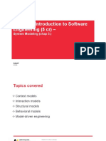 T-76.3601 Introduction To Software Engineering (5 CR) - : System Modeling (Chap 5.)