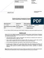 Reemployment Assistance Program Notice of PEUC Determination