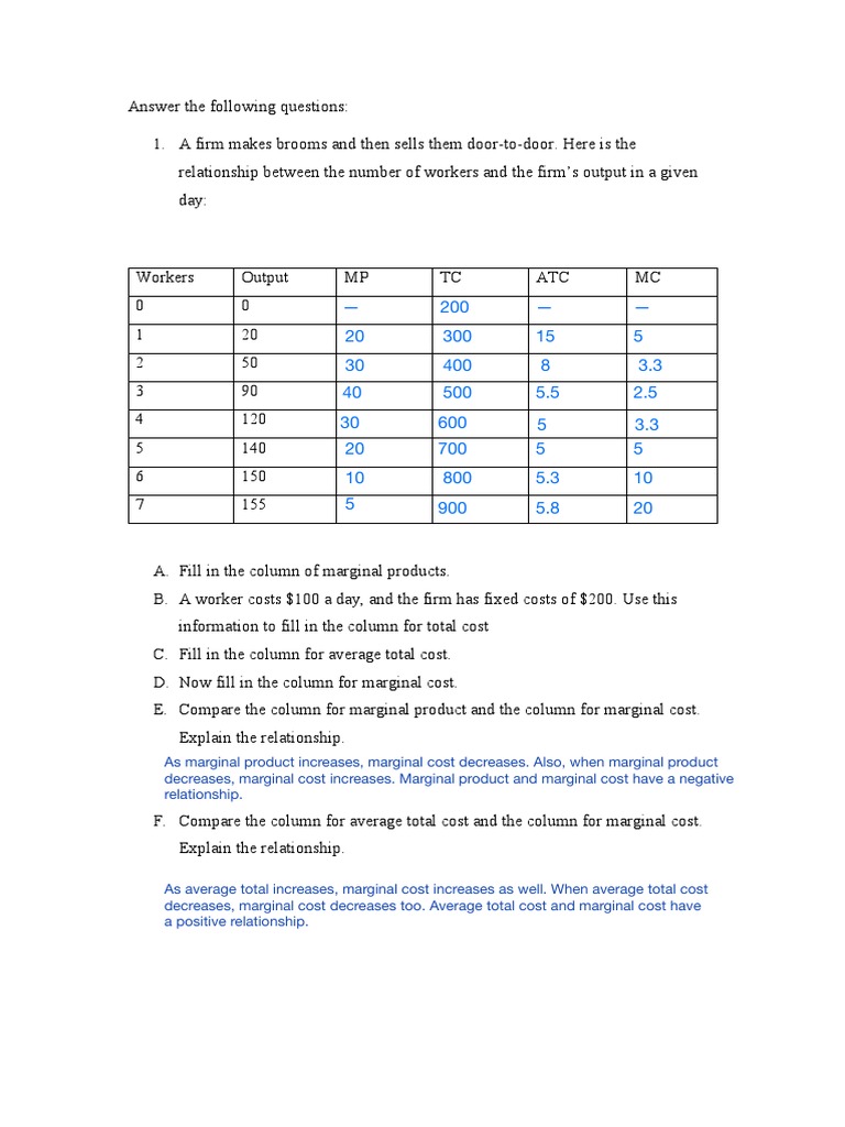 Economic Analysis of Firm Production Costs | PDF | Marginal Cost ...