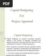 Capital Budgeting For Project Appraisal