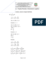 Exercicios de Integrais Por Frações Parciais