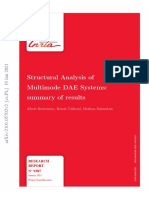 Structural Analysis of Multimode DAE Systems: Summary of Results