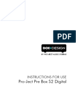Pro-Ject Pre Box S2 Digital: Instructions For Use