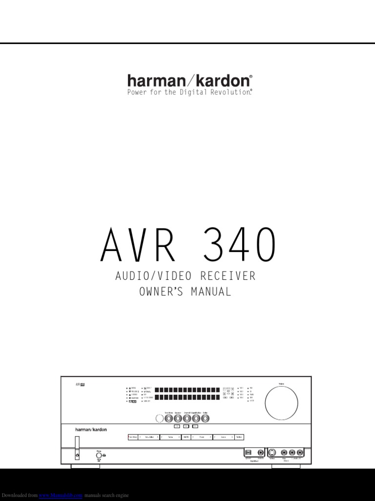 Harman Kardon Avr 340 | PDF | Sound Technology | Information And ...
