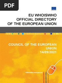 Eu Whoiswho Official Directory of The European Union