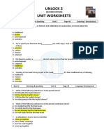 نسخة UNLOCK WORKSHEET B2 U2 L&S