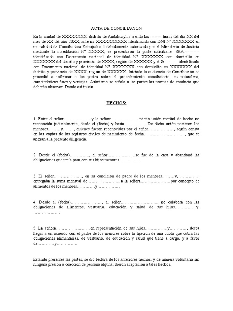 Acta de Conciliación | PDF | Justicia | Crimen y violencia