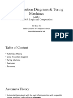 State Transition Diagrams & Turing Machines: Lect 3 CS1005: Logic and Computation