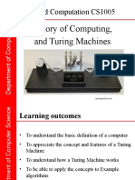 Logic and Computation CS1005: History of Computing, and Turing Machines
