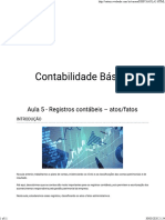 Aula 5 - Registros contábeis – atos - fatos