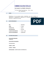 curriculum Vitae JEAN MARCO QUISPE CHOQUE