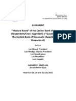 Judgment "Maduro Board" of The Central Bank of Venezuela (Respondent/Cross-Appellant) V "Guaidó Board" of The Central Bank of Venezuela (Appellant/Cross-Respondent)