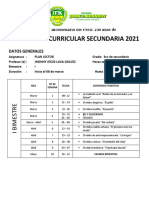 ESTRUCTURA DESARROLLO CURRICULAR 2021 - PLAN LECTOR - 3RO DE SECUNDARIA