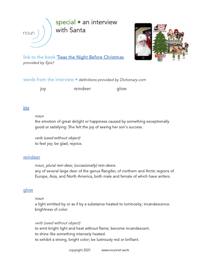 Noun - Santa Interview Activities | PDF | Religion & Spirituality