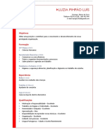 Curriculo - Luzia Pimpão Luís