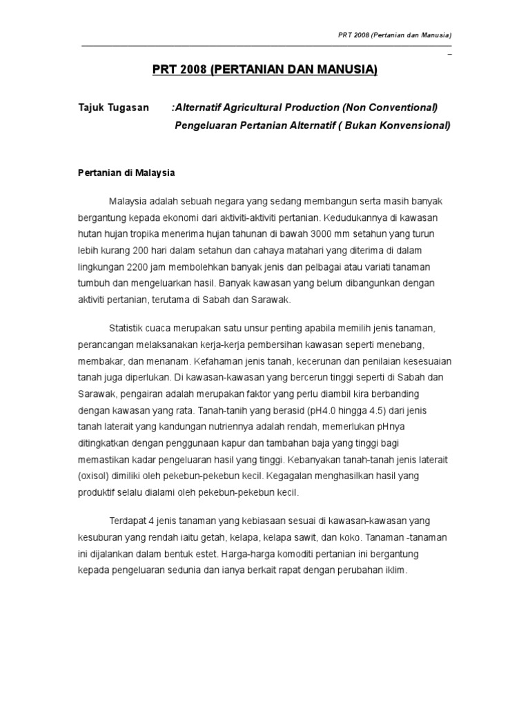 Pengeluaran Pertanian Alternatif Pdf