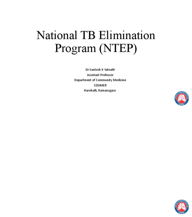 National TB Elimination Program Overview | PDF | Wellness | Science ...