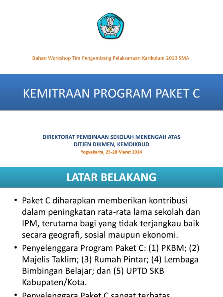 Kemitraan Program Paket C dan SMA | PDF