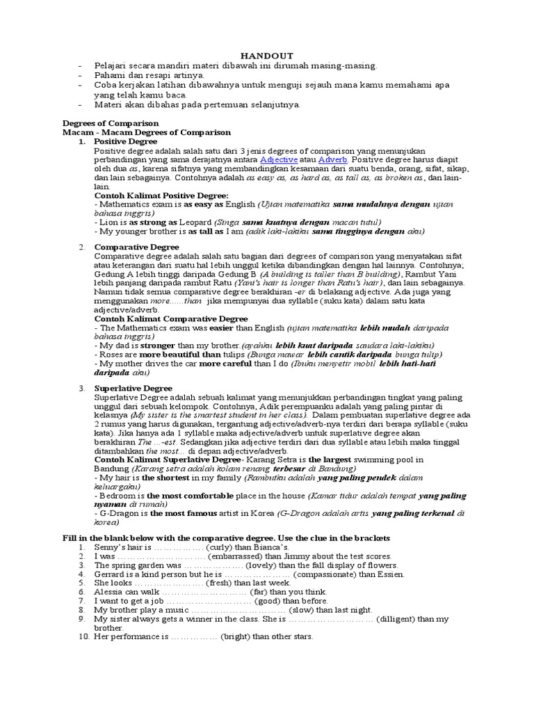DEFINITION AND EXAMPLES OF THE COMPARATIVE DEGREE visual data 2