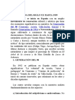 La narrativa española hasta 1939