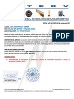 Muestras de Aceite Detransformador de 15 Kva