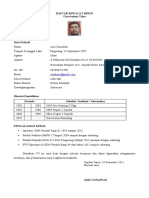 Daftar Riwayat Hidup Curriculum Vitae