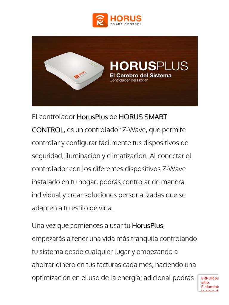 Kit de Inicio Horus Smart Control – Horus Smart Control